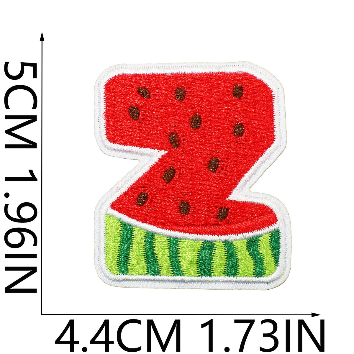 Watermelon Alphabet Embroidery Patches Iron On Cartoon Letter Applique for Kids Clothes Backpack DIY Decoration
