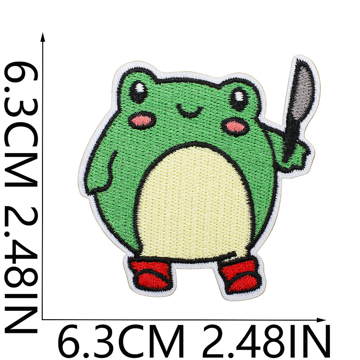 Cute Cartoon Frog Embroidered Iron-On Patch