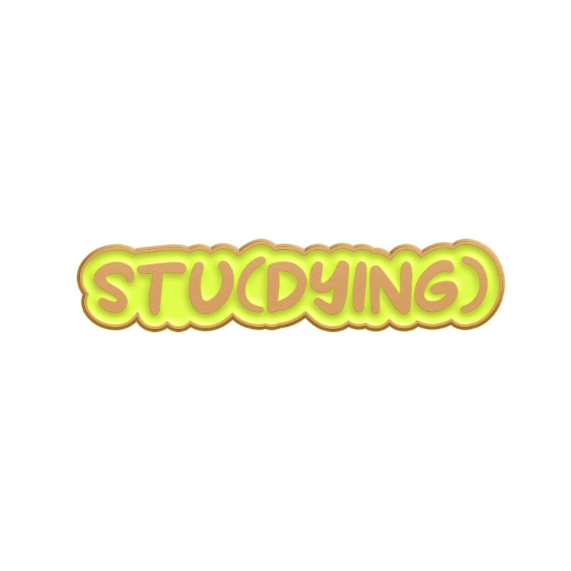 Vibrant English Sentence Enamel Brooch - Custom Slogan Badge