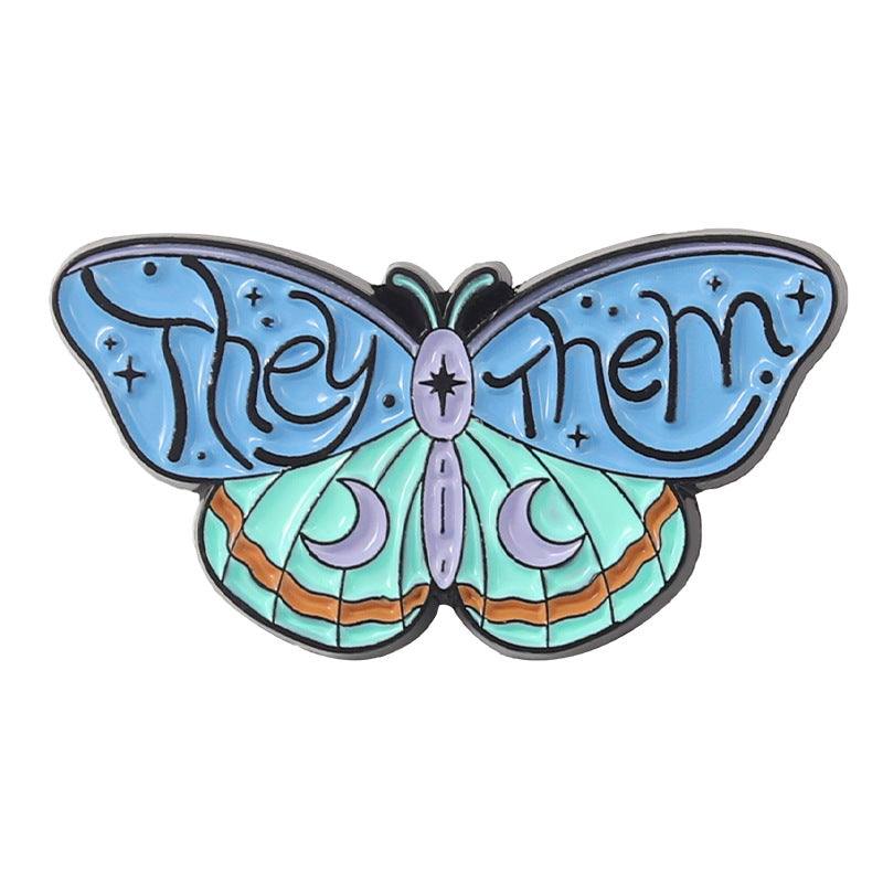 Creative Moth & Butterfly Insect Enamel Pin | Winged Eye Design Metal Brooch Collection | Apparel & Dress Accessories Wholesale