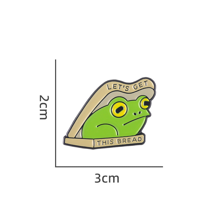 Cute Green Frog Enamel Pin | Creative Animal Metal Badge