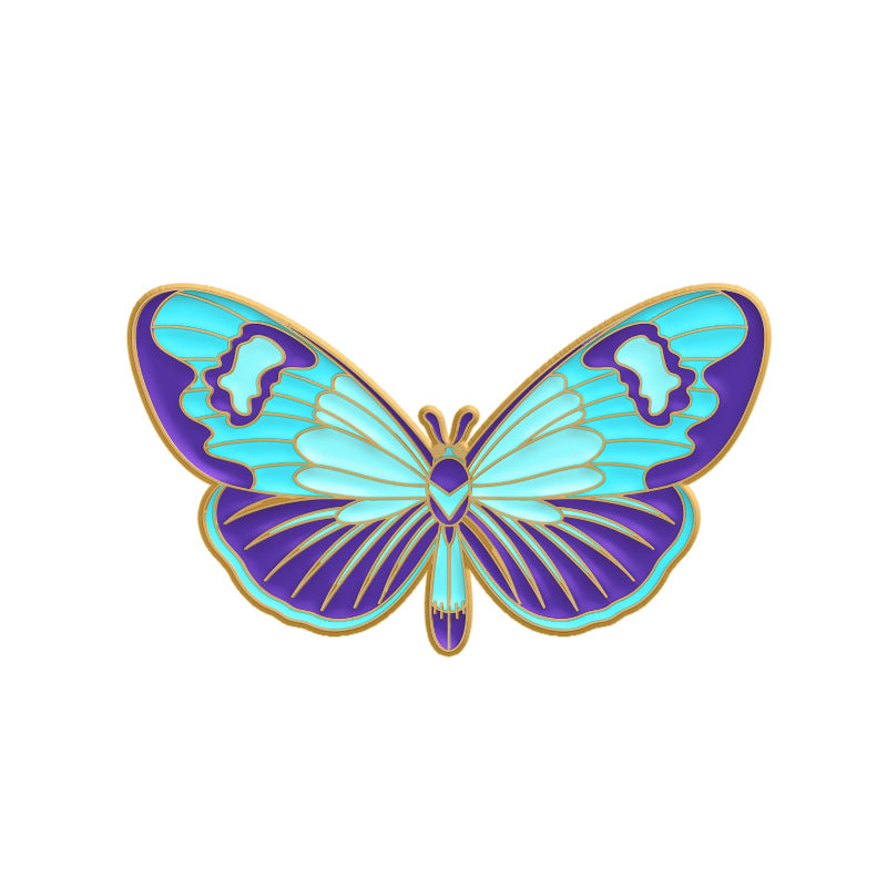 Vibrant Colorful Butterfly & Moth Enamel Pin | Creative Insect Alloy Brooch | Apparel Bag Hat Accessories Wholesale
