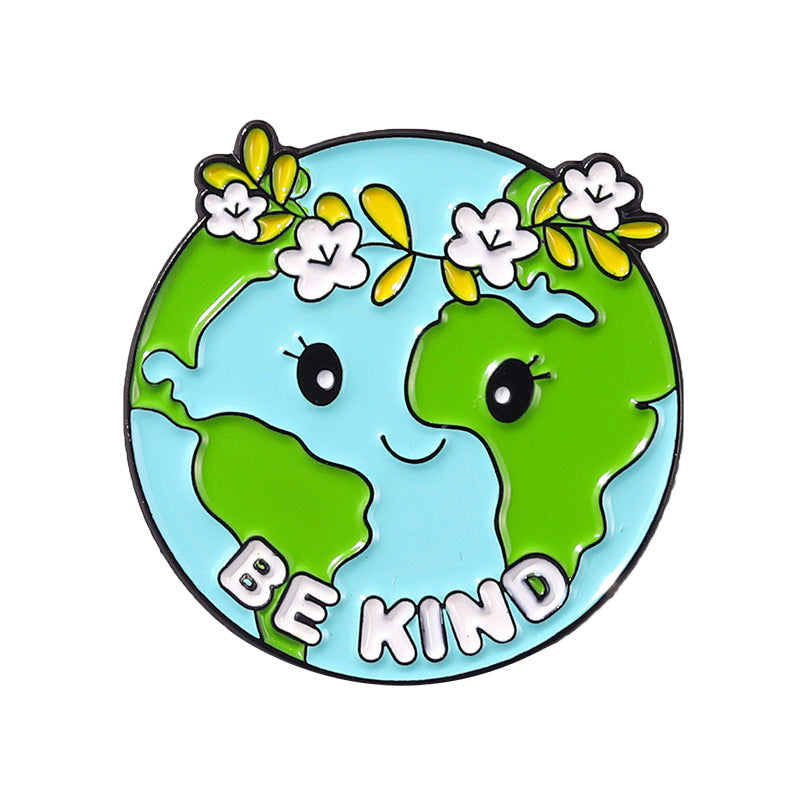Green Round Eco-Friendly Metal Badge | Sustainable Environmental Alloy Pin for Promotion Wholesale