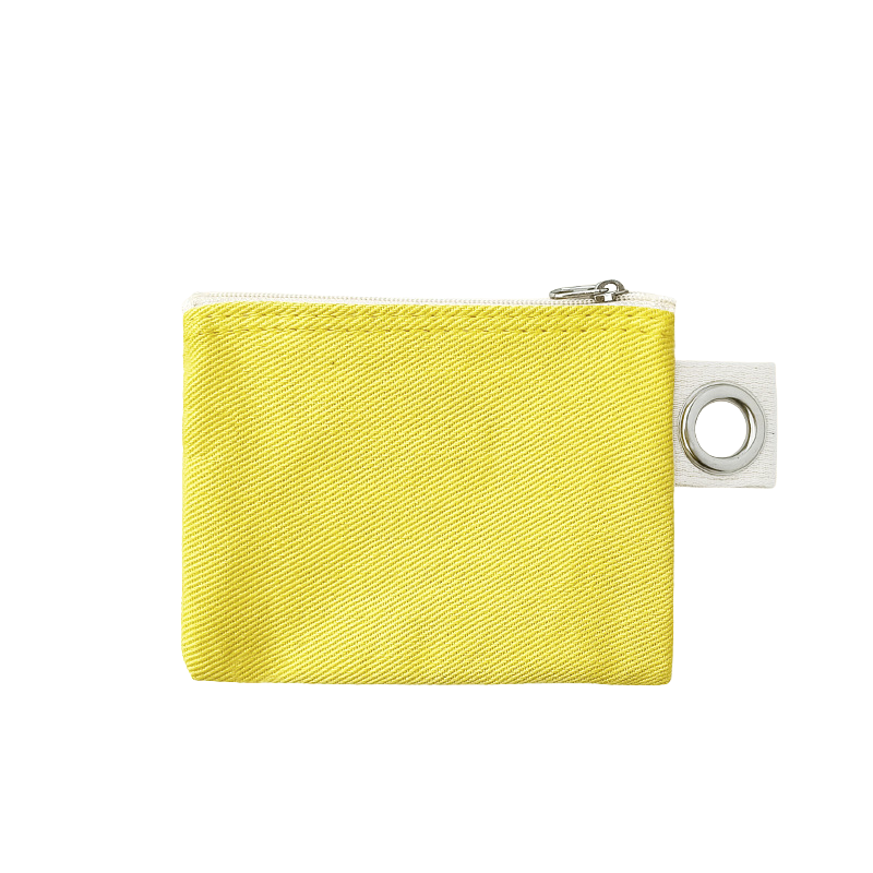 10.5*8cm-Cotton Canvas Zipper Pouch with Grommet