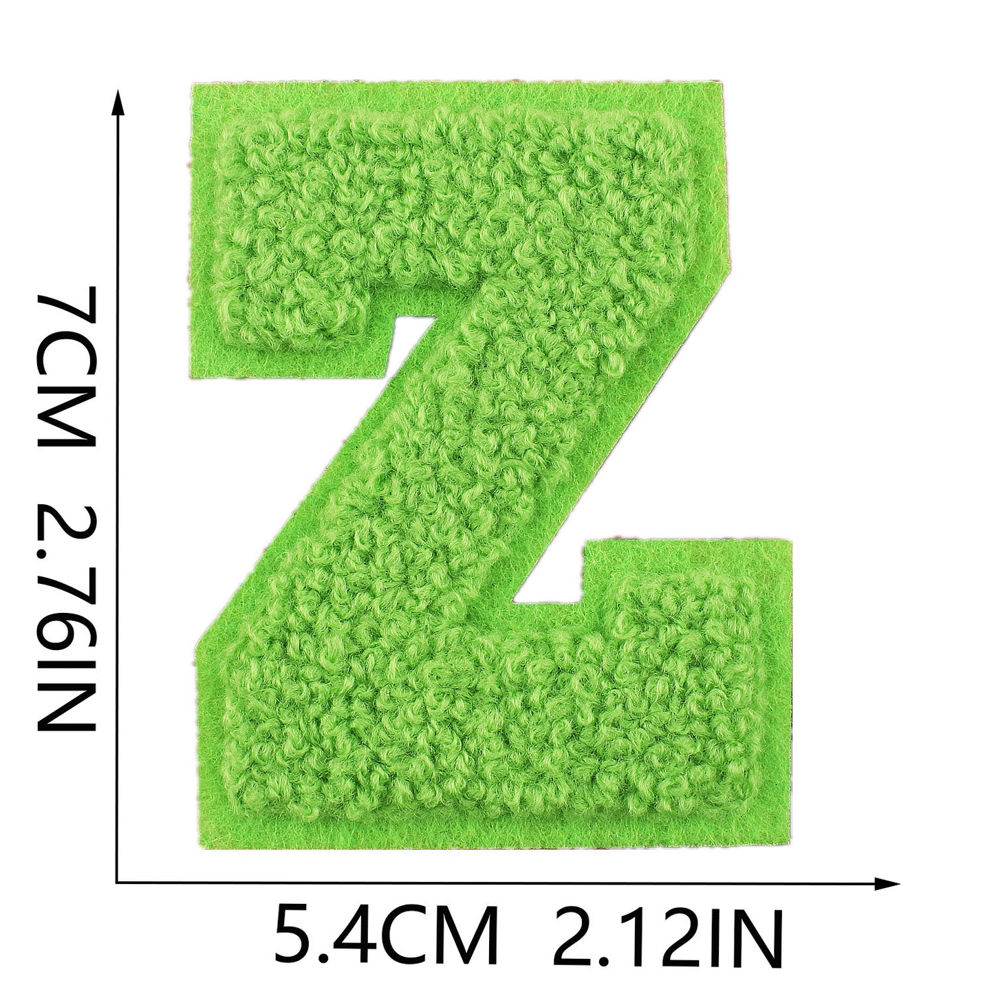 Iron-On Rainbow Chenille Letter Patch – 7cm Tall, Multi-Color Alphabet