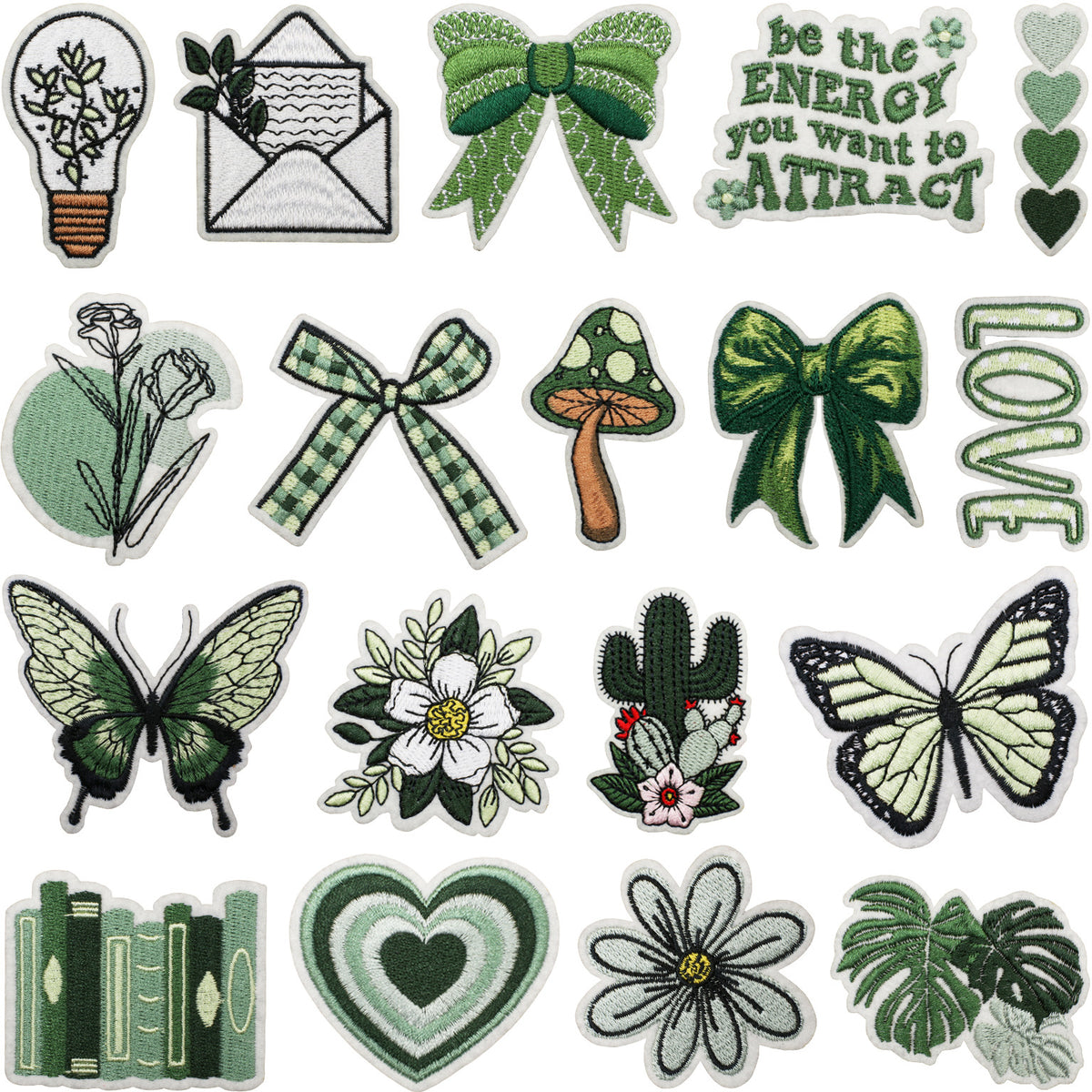 Green Fairy Embroidered Camera Iron-On Patch