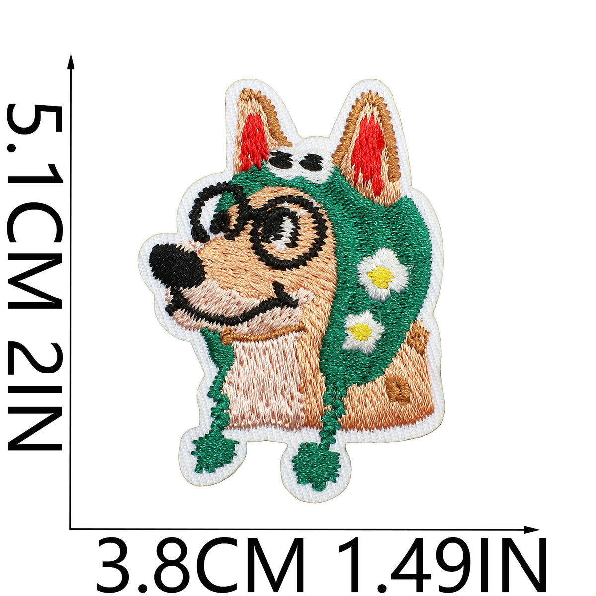 Cartoon Dog Embroidered Patch Animal Fabric Badge for Garment Bag Decoration
