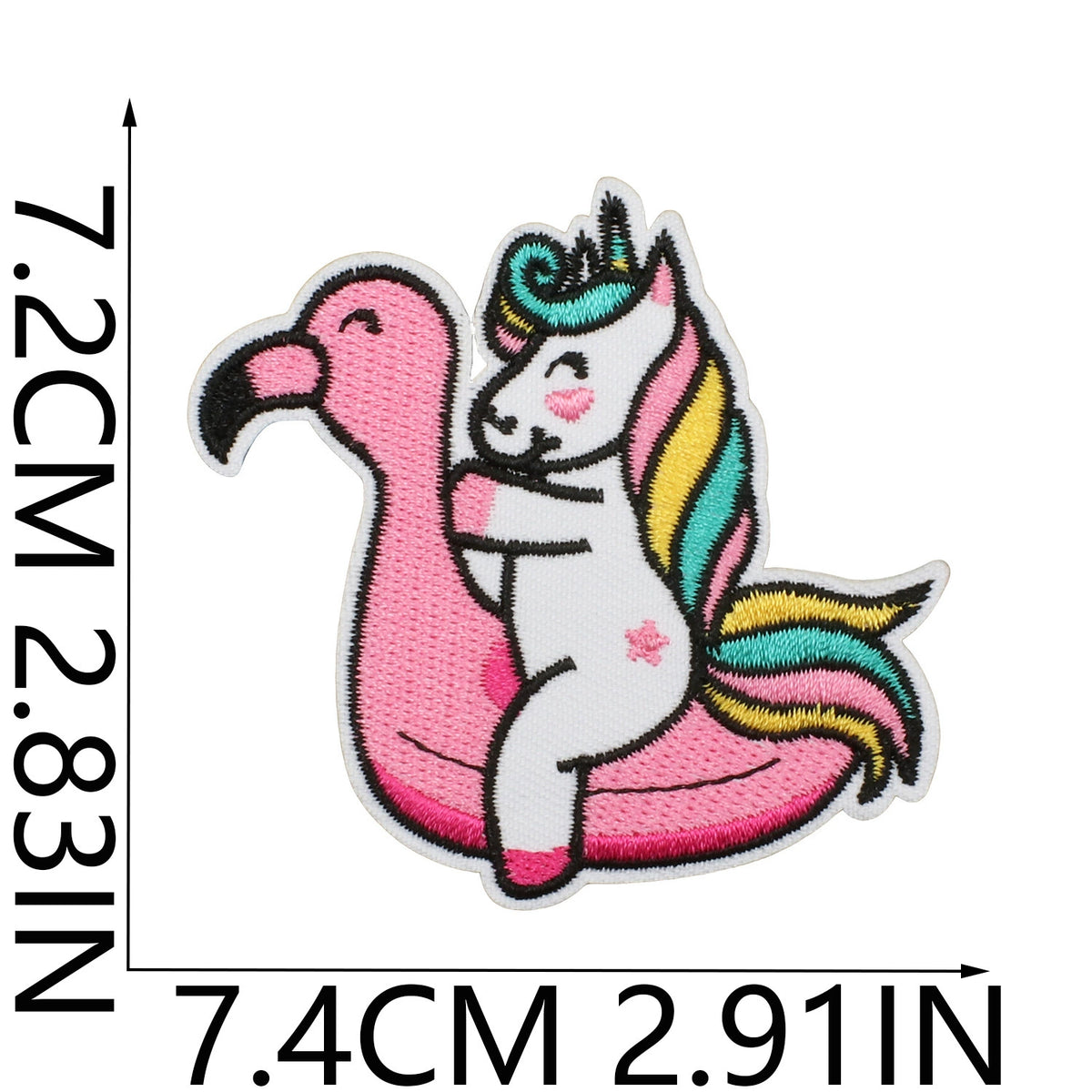 Ready to Ship Cute Unicorn Rainbow Embroidered Patch Set Cartoon Animal Iron on Patches for Kids Clothes Bags