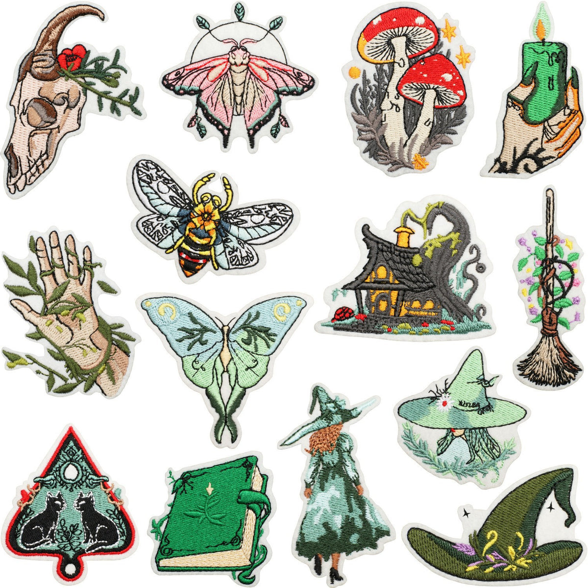 Green Fairy Embroidered Camera Iron-On Patch
