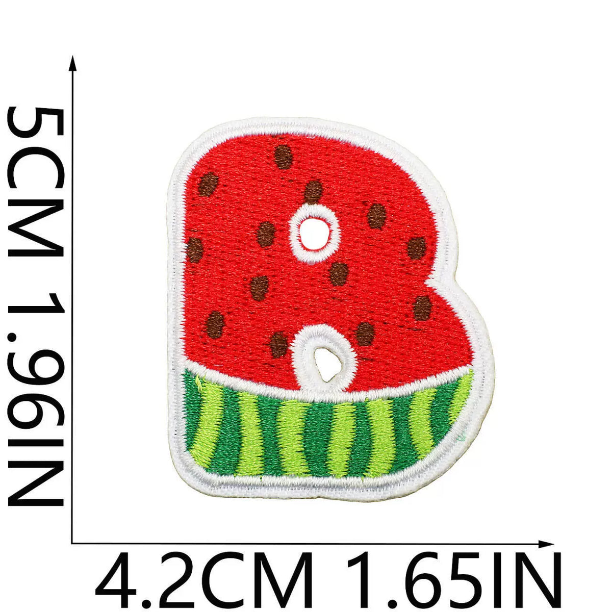 Watermelon Alphabet Embroidery Patches Iron On Cartoon Letter Applique for Kids Clothes Backpack DIY Decoration