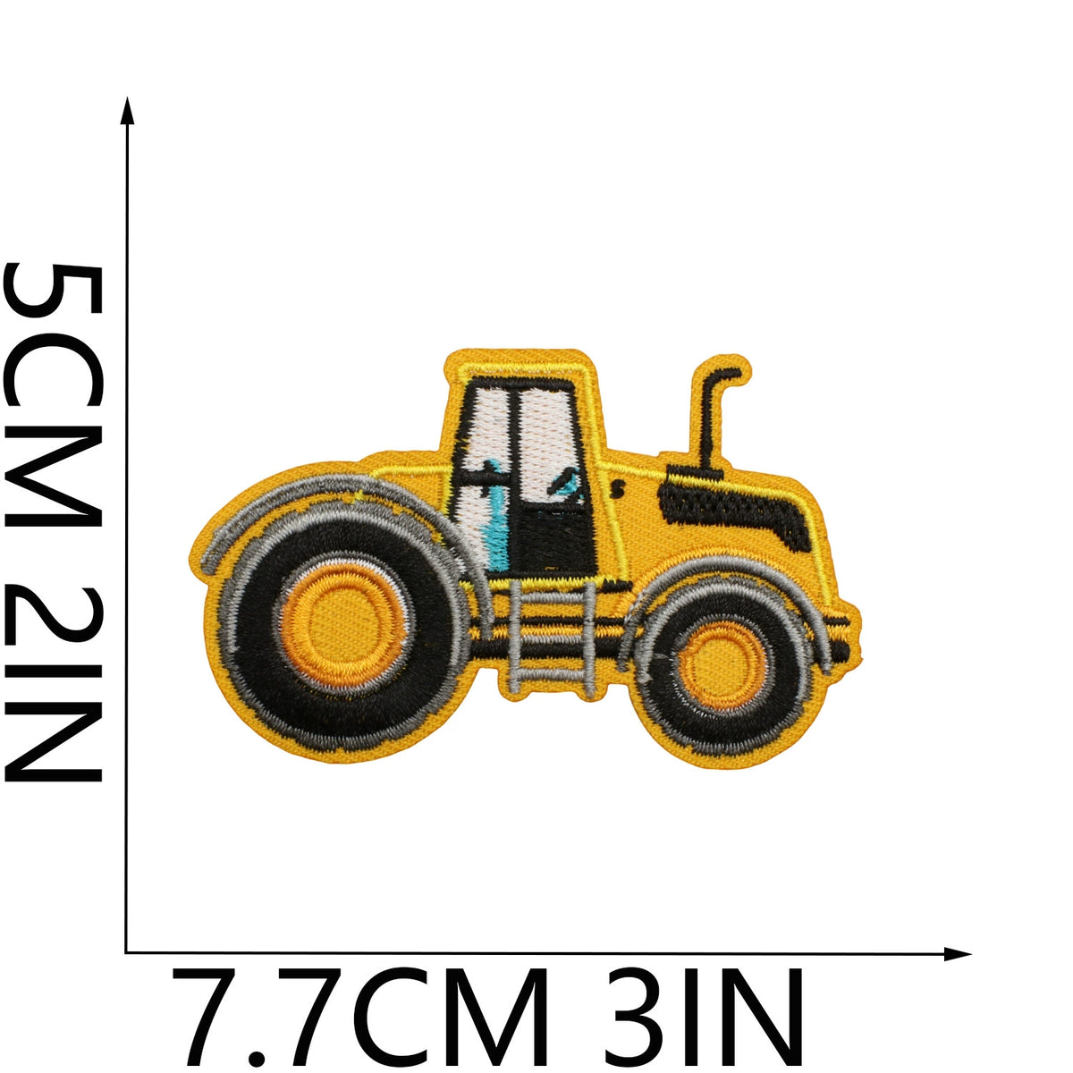 16 Piece Construction Vehicle Embroidery Patch Set Iron on Cloth Badges Cartoon Truck Decor for Clothes Bags Hats