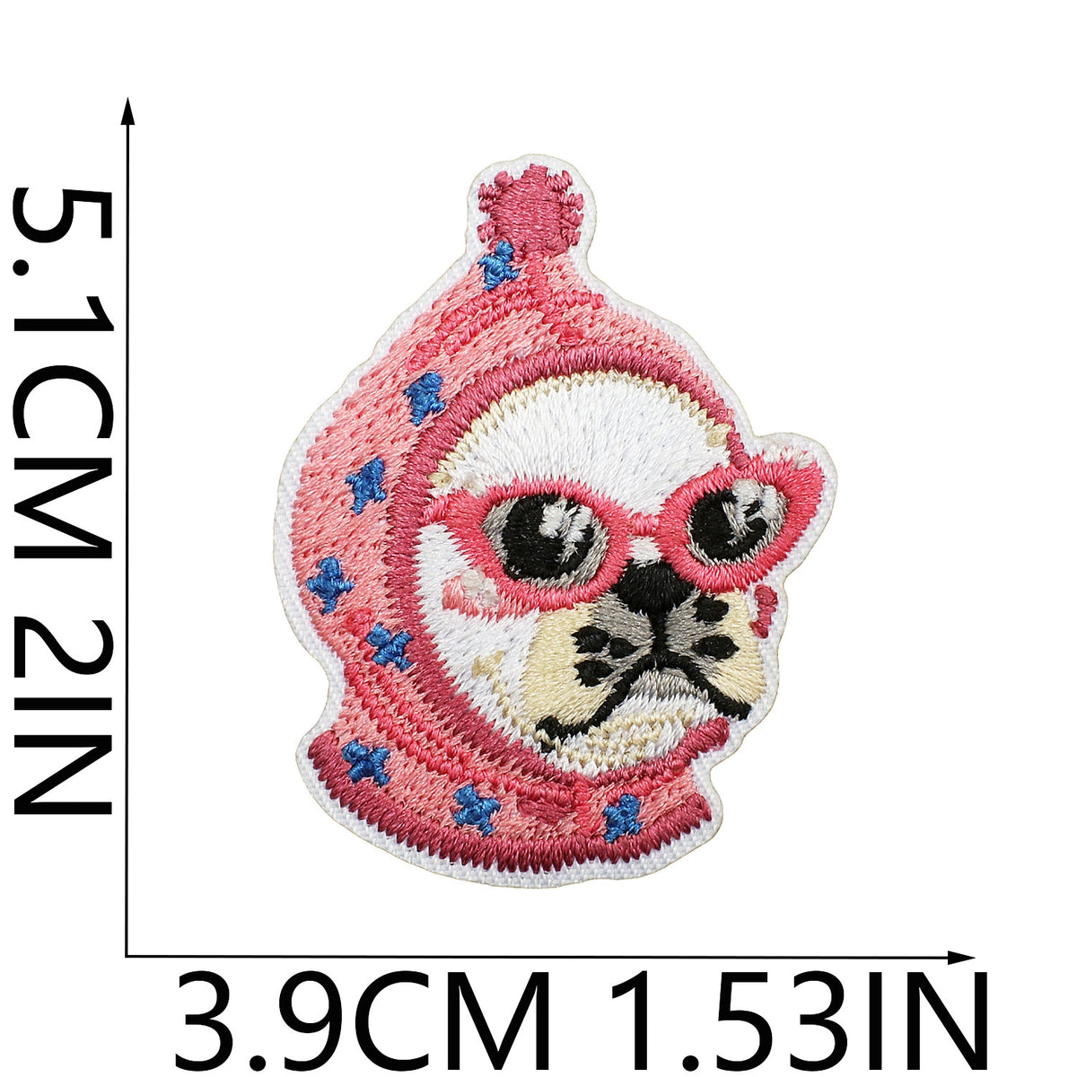 Cartoon Dog Embroidered Patch Animal Fabric Badge for Garment Bag Decoration