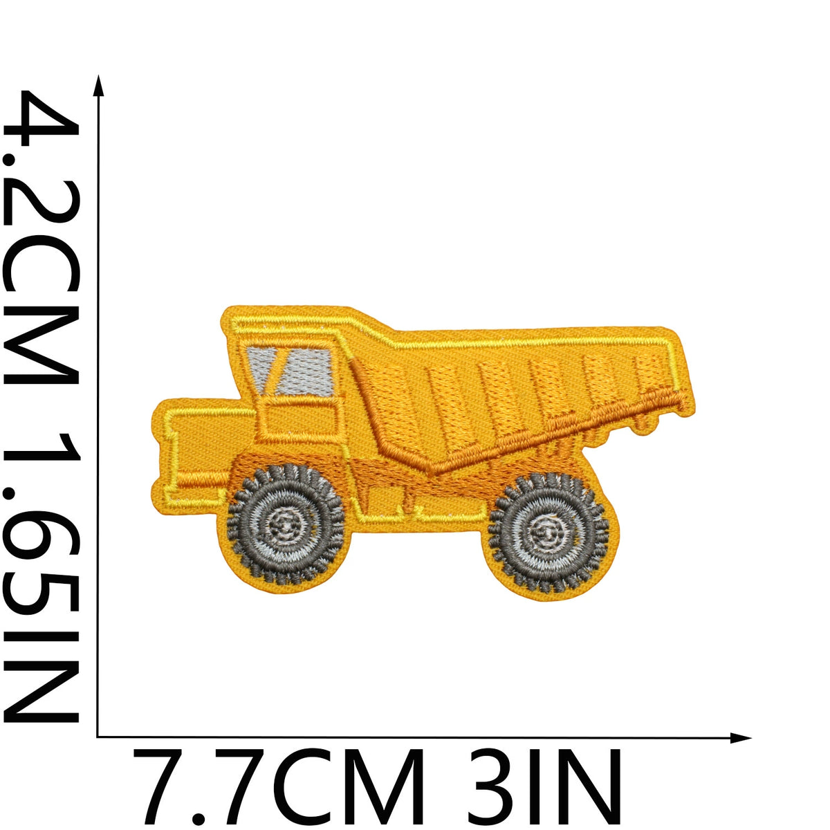 16 Piece Construction Vehicle Embroidery Patch Set Iron on Cloth Badges Cartoon Truck Decor for Clothes Bags Hats