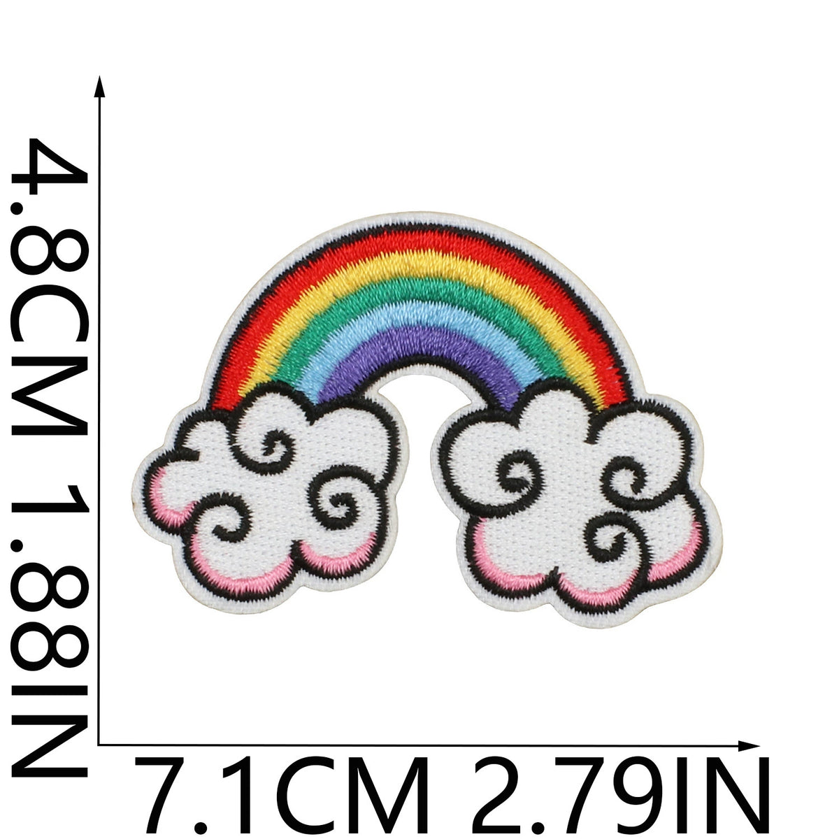 Ready to Ship Cute Unicorn Rainbow Embroidered Patch Set Cartoon Animal Iron on Patches for Kids Clothes Bags