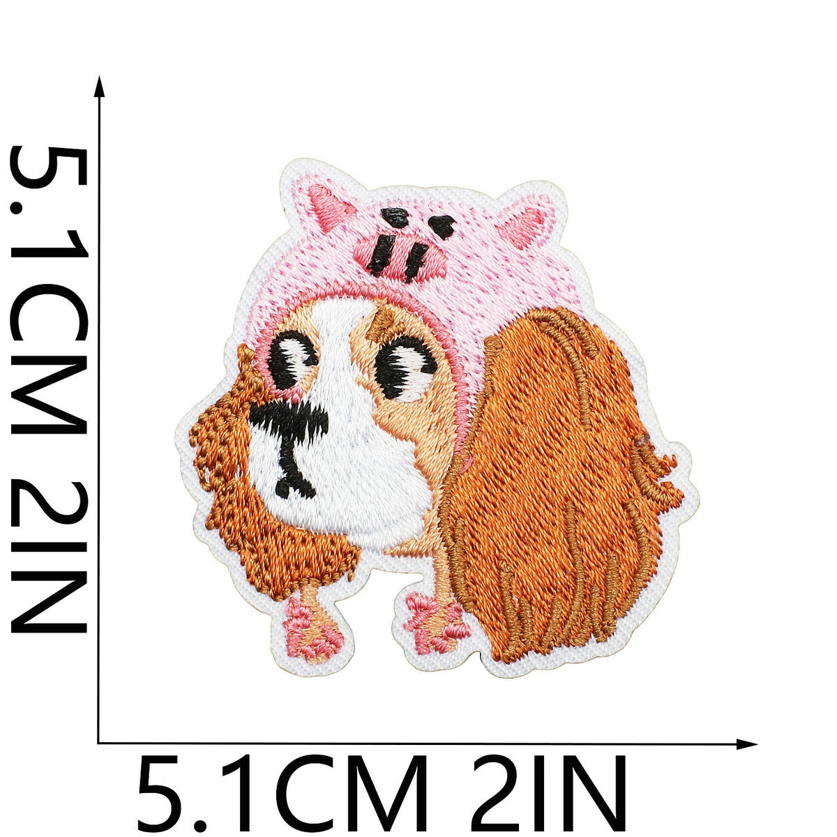Cartoon Dog Embroidered Patch Animal Fabric Badge for Garment Bag Decoration