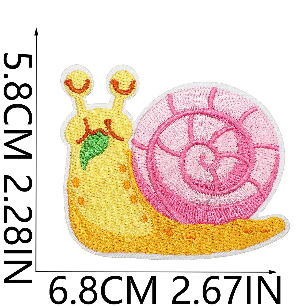 Cute Snail Embroidered Patch Set Badges for Clothing Bags DIY Crafts