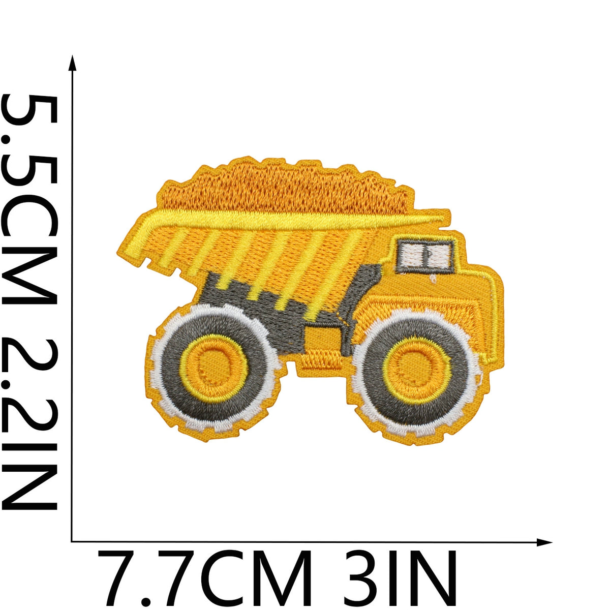 16 Piece Construction Vehicle Embroidery Patch Set Iron on Cloth Badges Cartoon Truck Decor for Clothes Bags Hats