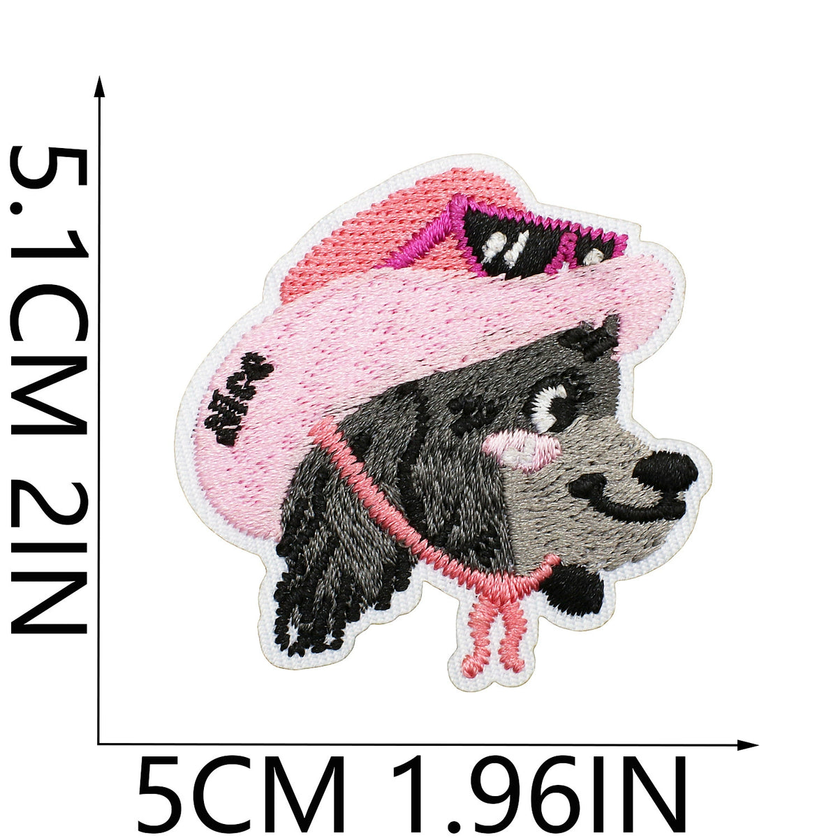 Cartoon Dog Embroidered Patch Animal Fabric Badge for Garment Bag Decoration