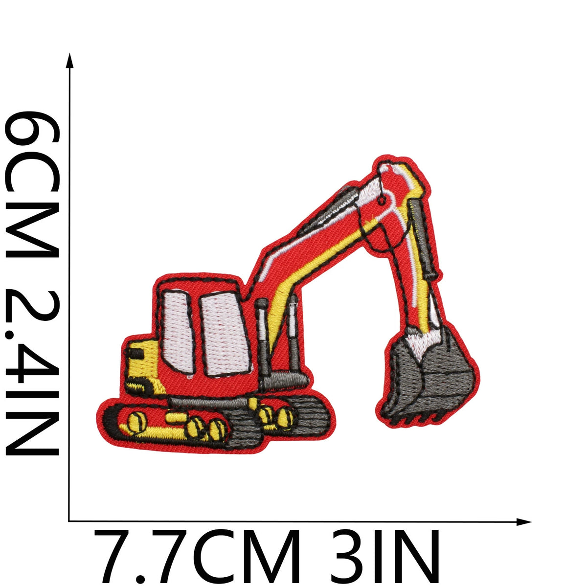 16 Piece Construction Vehicle Embroidery Patch Set Iron on Cloth Badges Cartoon Truck Decor for Clothes Bags Hats