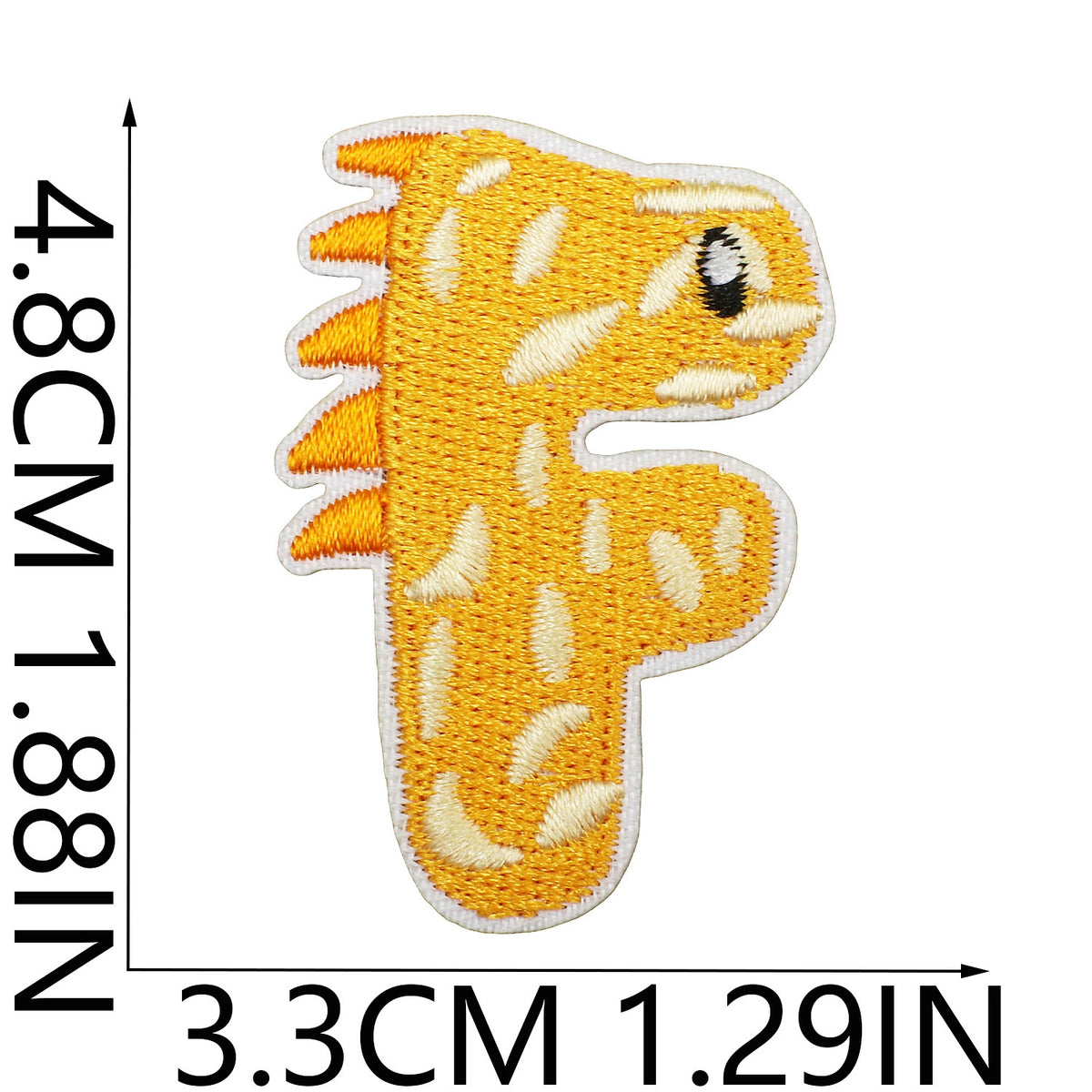 Cute Dinosaur Alphabet Embroidery Patches Iron On Cartoon Letter Applique for Kids Clothes Backpack DIY Decoration