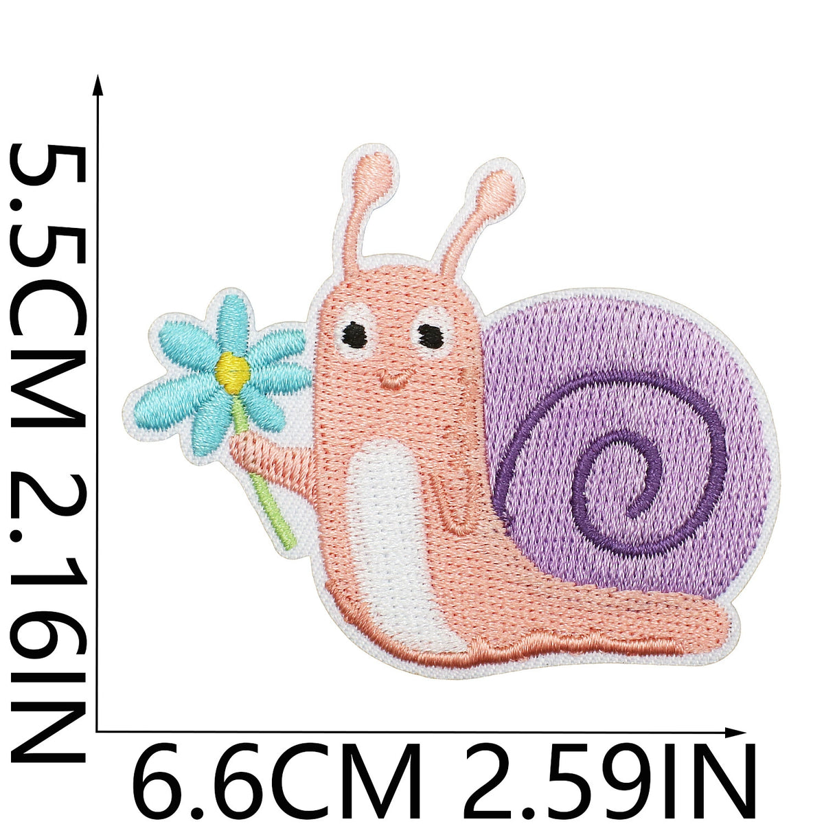 Cute Snail Embroidered Patch Set Badges for Clothing Bags DIY Crafts