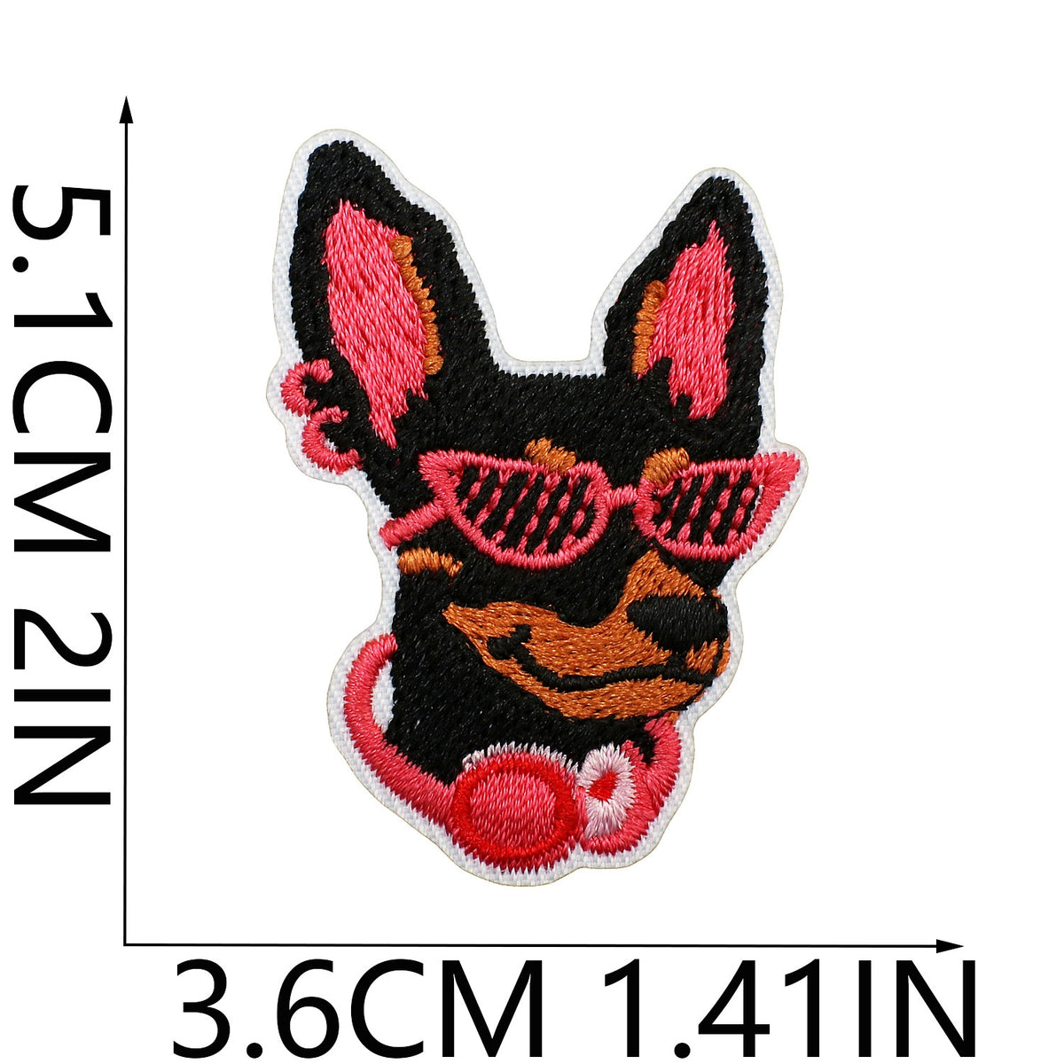 Cartoon Dog Embroidered Patch Animal Fabric Badge for Garment Bag Decoration