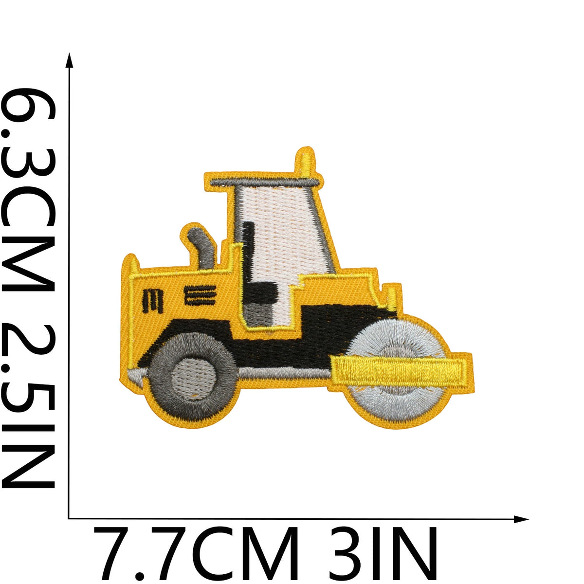 16 Piece Construction Vehicle Embroidery Patch Set Iron on Cloth Badges Cartoon Truck Decor for Clothes Bags Hats