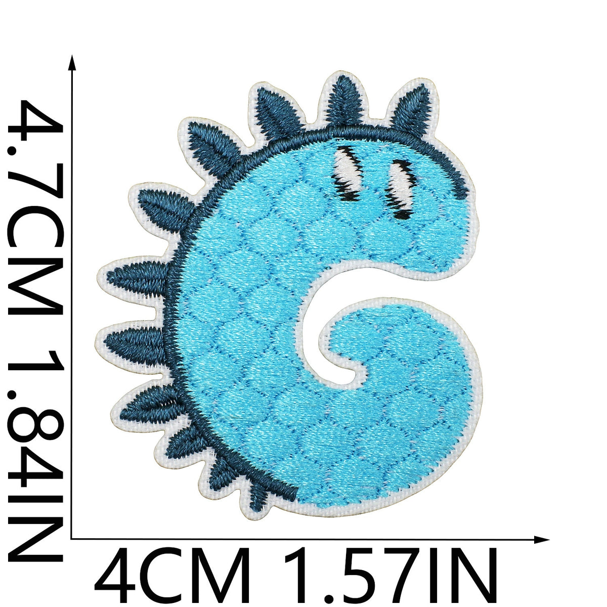Cute Dinosaur Alphabet Embroidery Patches Iron On Cartoon Letter Applique for Kids Clothes Backpack DIY Decoration