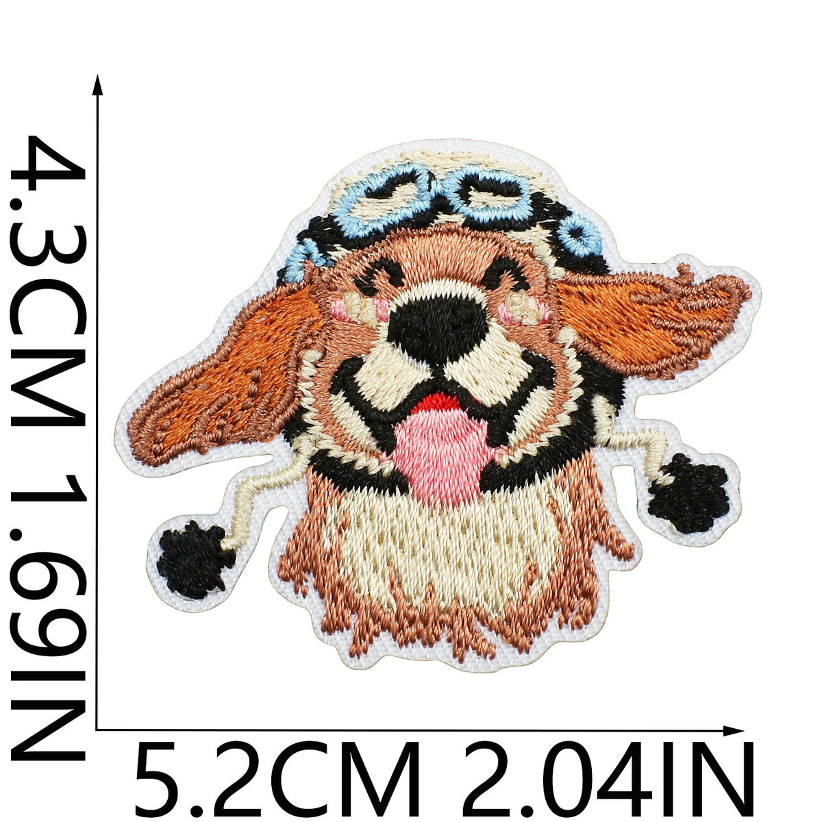 Cartoon Dog Embroidered Patch Animal Fabric Badge for Garment Bag Decoration