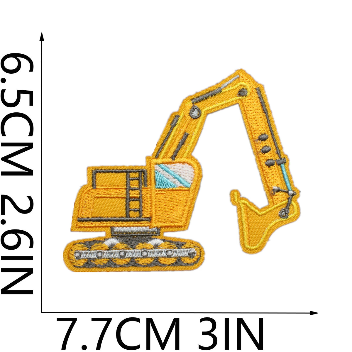 16 Piece Construction Vehicle Embroidery Patch Set Iron on Cloth Badges Cartoon Truck Decor for Clothes Bags Hats