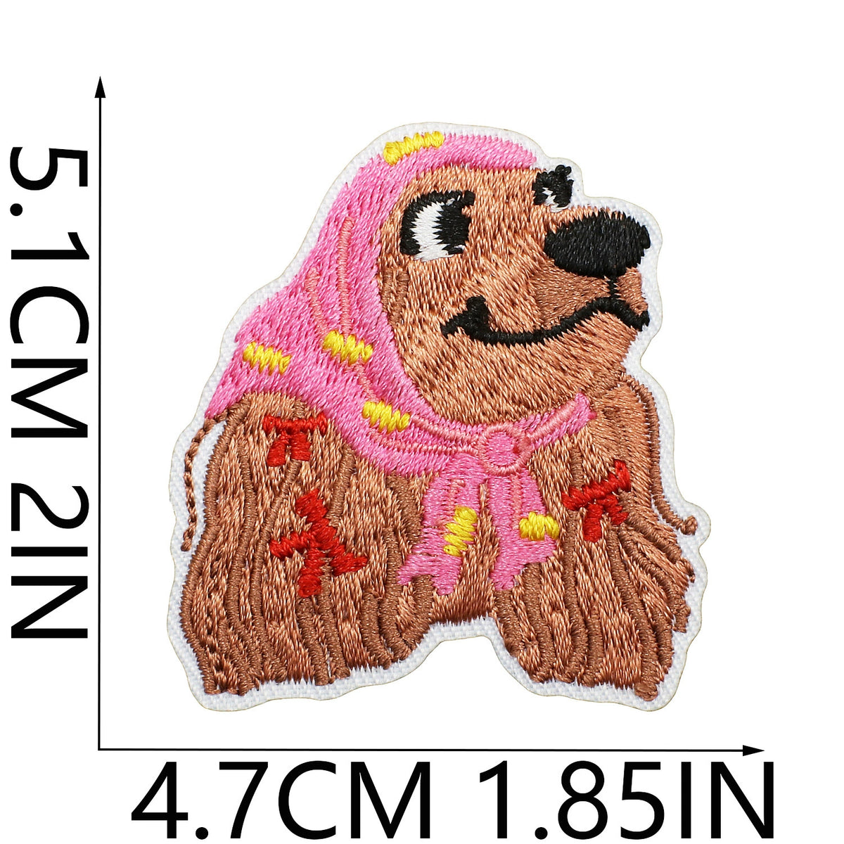 Cartoon Dog Embroidered Patch Animal Fabric Badge for Garment Bag Decoration