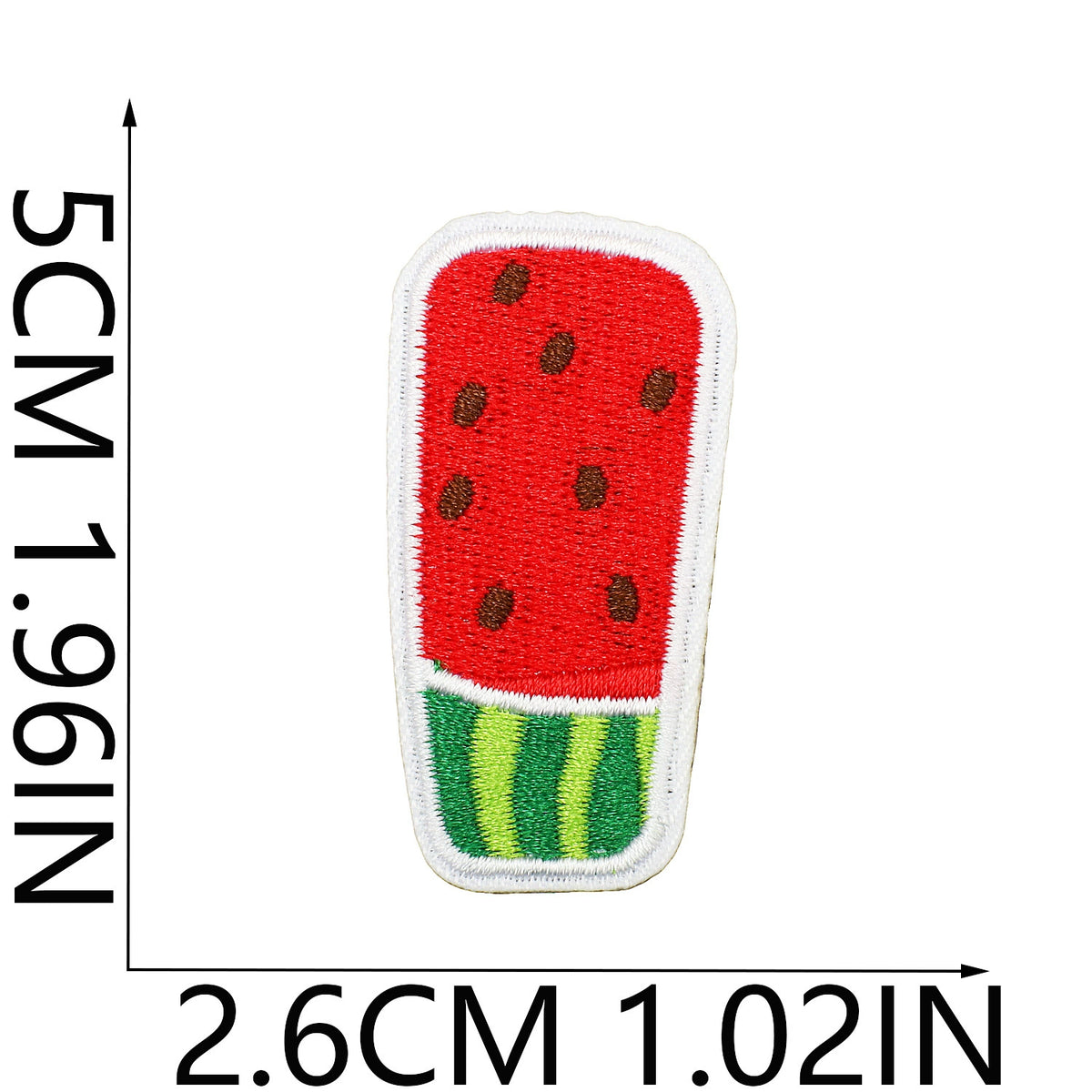 Watermelon Alphabet Embroidery Patches Iron On Cartoon Letter Applique for Kids Clothes Backpack DIY Decoration