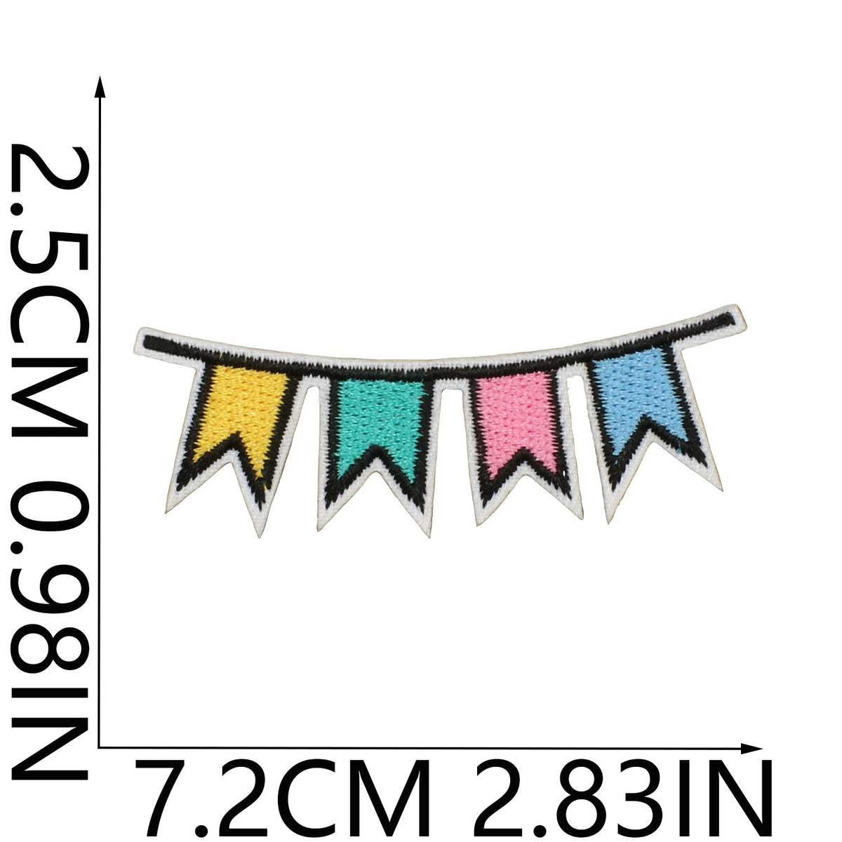 Ready to Ship Cute Unicorn Rainbow Embroidered Patch Set Cartoon Animal Iron on Patches for Kids Clothes Bags