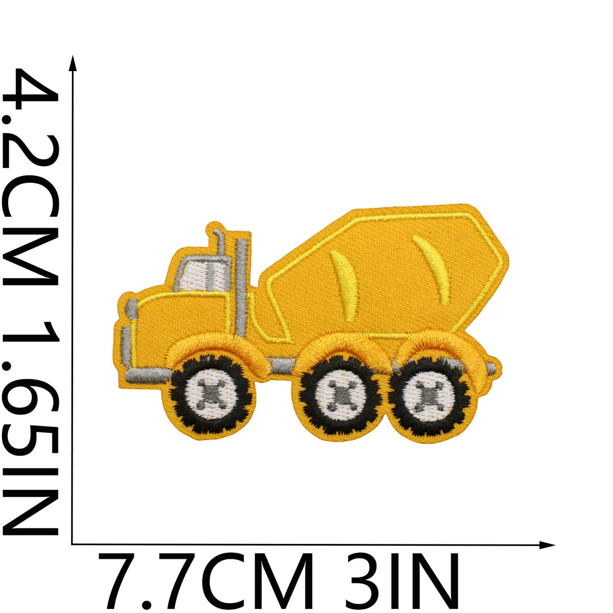 16 Piece Construction Vehicle Embroidery Patch Set Iron on Cloth Badges Cartoon Truck Decor for Clothes Bags Hats