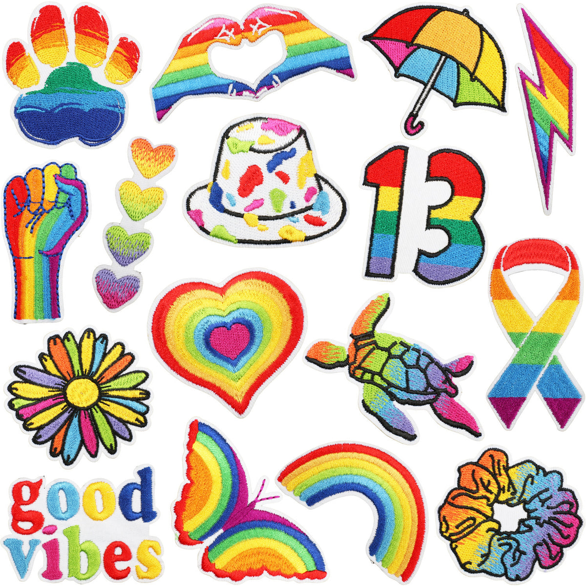 Colorful Embroidered Iron-On Patch