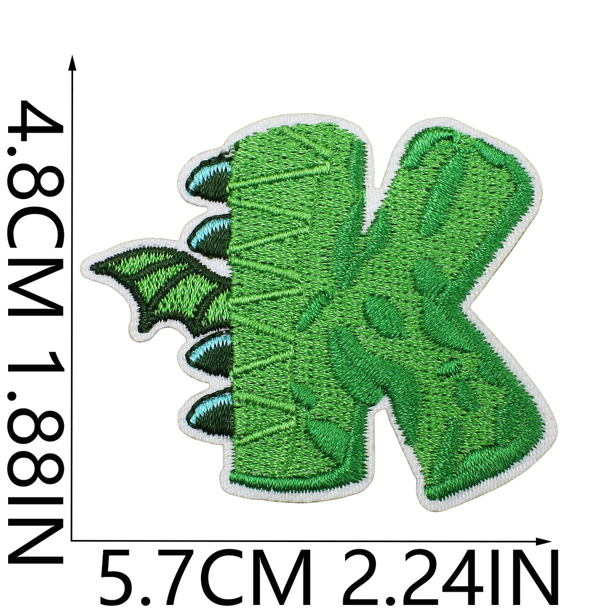 Cute Dinosaur Alphabet Embroidery Patches Iron On Cartoon Letter Applique for Kids Clothes Backpack DIY Decoration