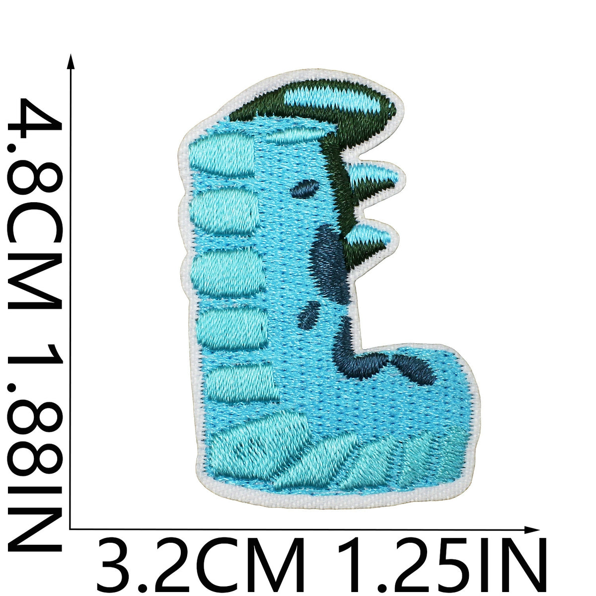 Cute Dinosaur Alphabet Embroidery Patches Iron On Cartoon Letter Applique for Kids Clothes Backpack DIY Decoration
