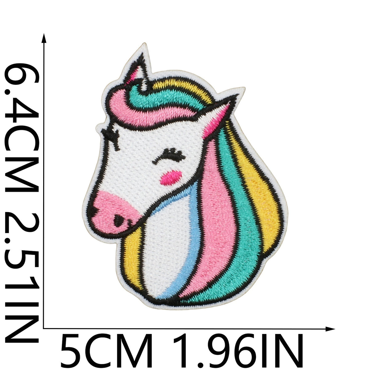 Ready to Ship Cute Unicorn Rainbow Embroidered Patch Set Cartoon Animal Iron on Patches for Kids Clothes Bags