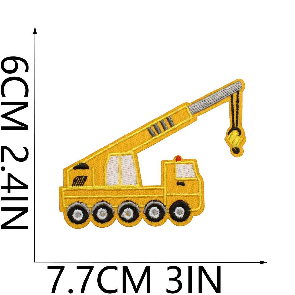 16 Piece Construction Vehicle Embroidery Patch Set Iron on Cloth Badges Cartoon Truck Decor for Clothes Bags Hats