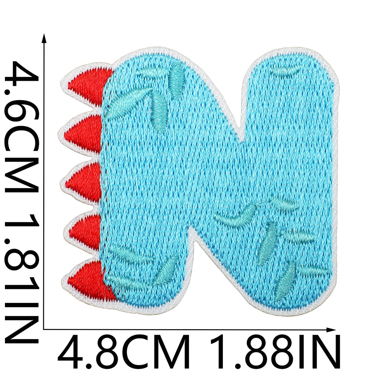 Cute Dinosaur Alphabet Embroidery Patches Iron On Cartoon Letter Applique for Kids Clothes Backpack DIY Decoration