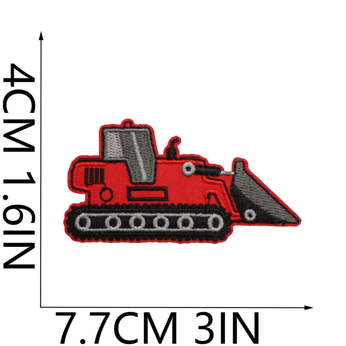16 Piece Construction Vehicle Embroidery Patch Set Iron on Cloth Badges Cartoon Truck Decor for Clothes Bags Hats