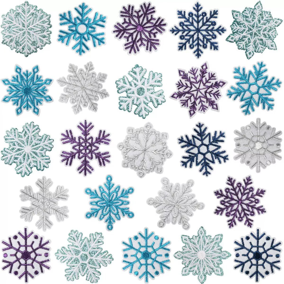 Christmas Theme Embroidered Patch Set