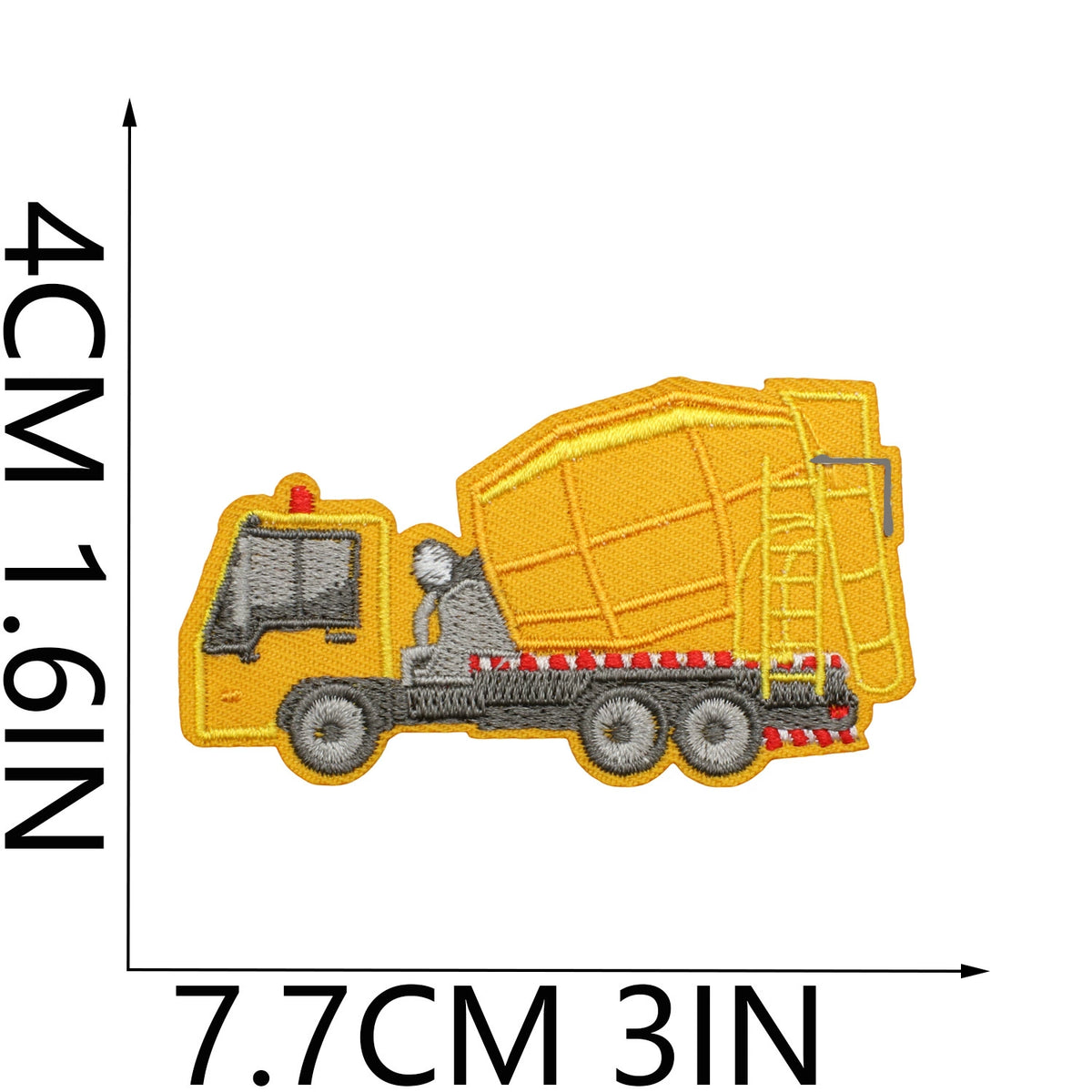 16 Piece Construction Vehicle Embroidery Patch Set Iron on Cloth Badges Cartoon Truck Decor for Clothes Bags Hats