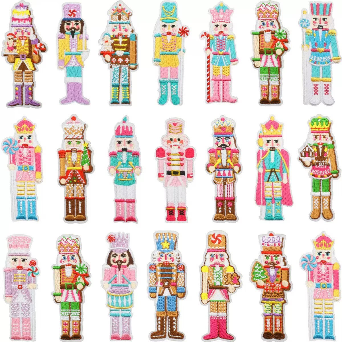 Christmas Theme Embroidered Patch Set