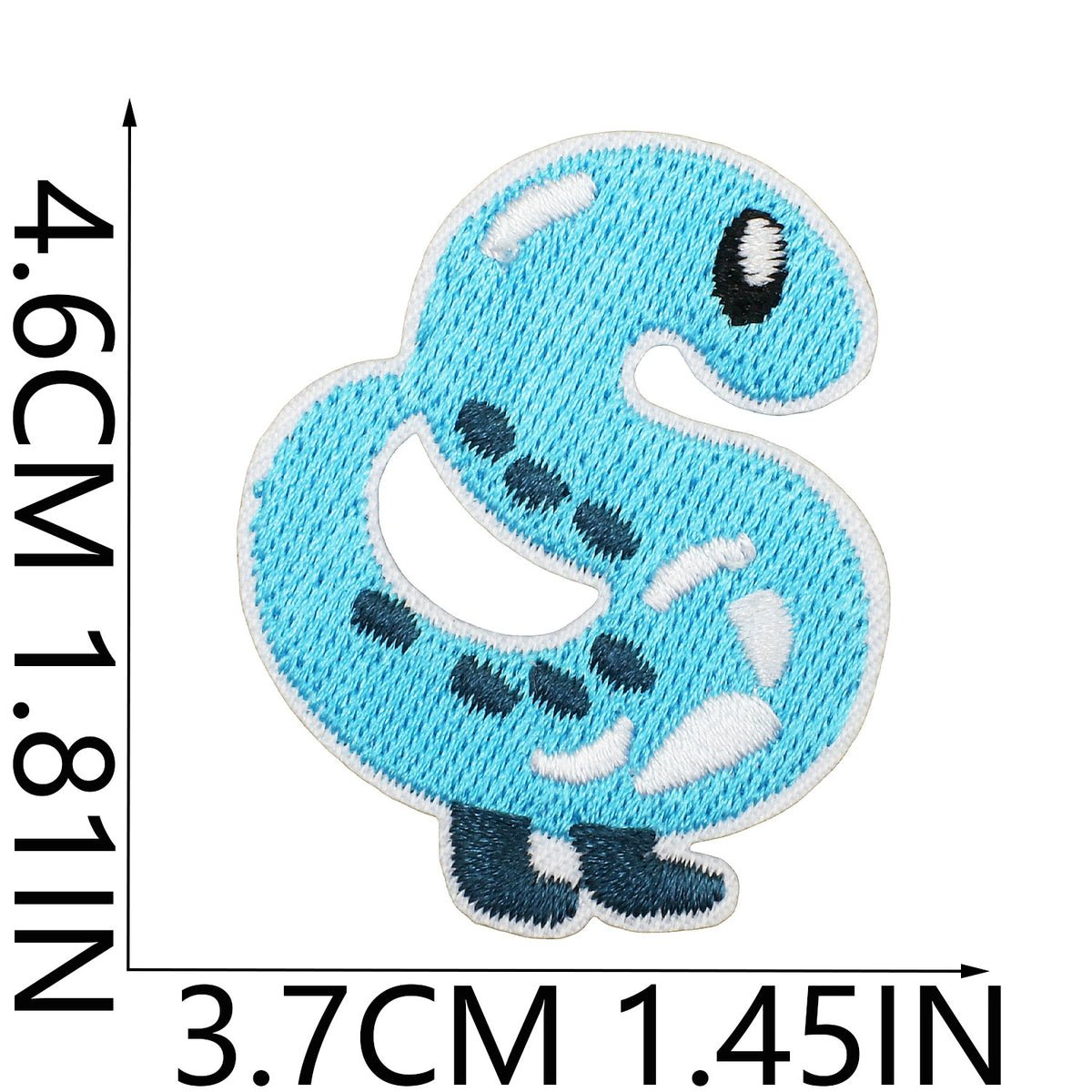 Cute Dinosaur Alphabet Embroidery Patches Iron On Cartoon Letter Applique for Kids Clothes Backpack DIY Decoration