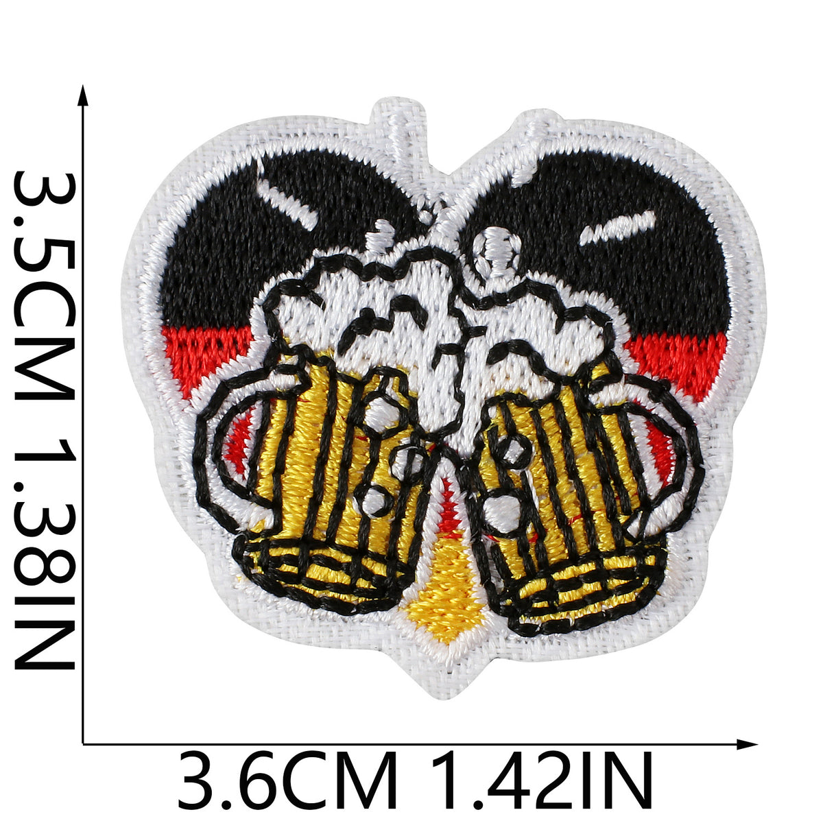 Oktoberfest Beer Mug Embroidered Iron-On Patch