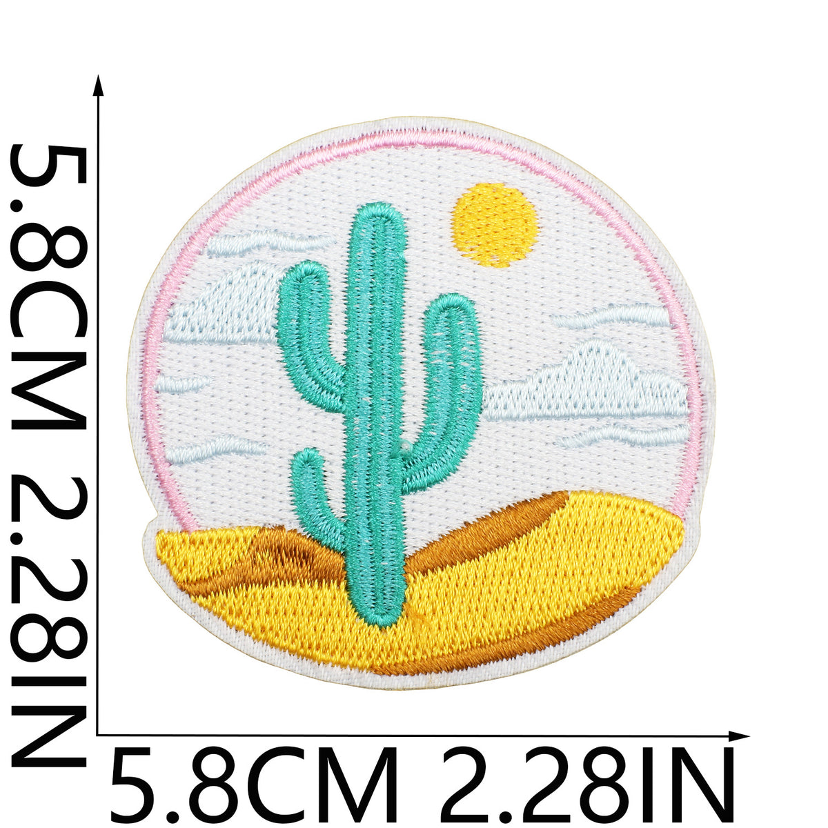 Red Flame Pink Cowgirl Embroidered Iron-On Patch