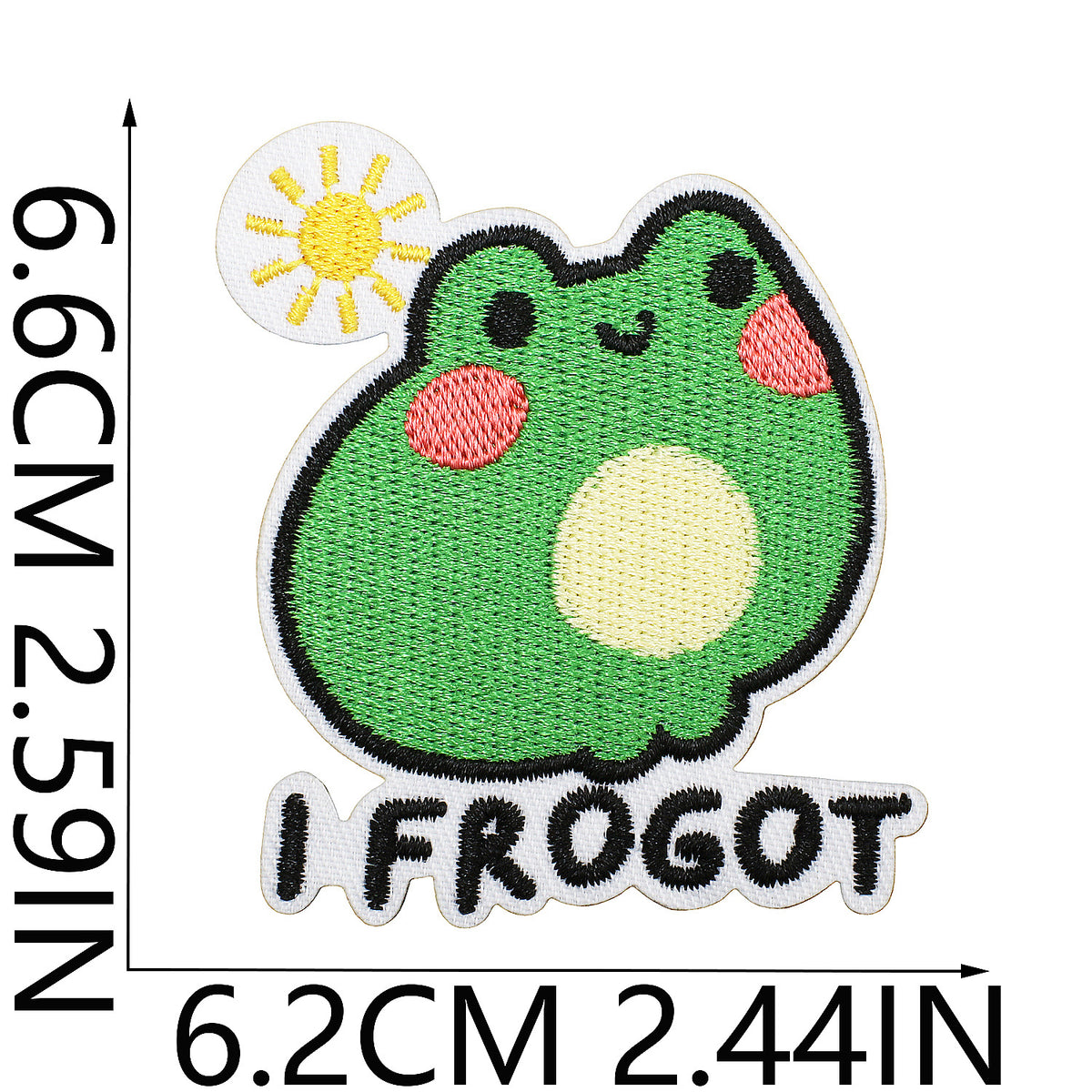 Cute Cartoon Frog Embroidered Iron-On Patch