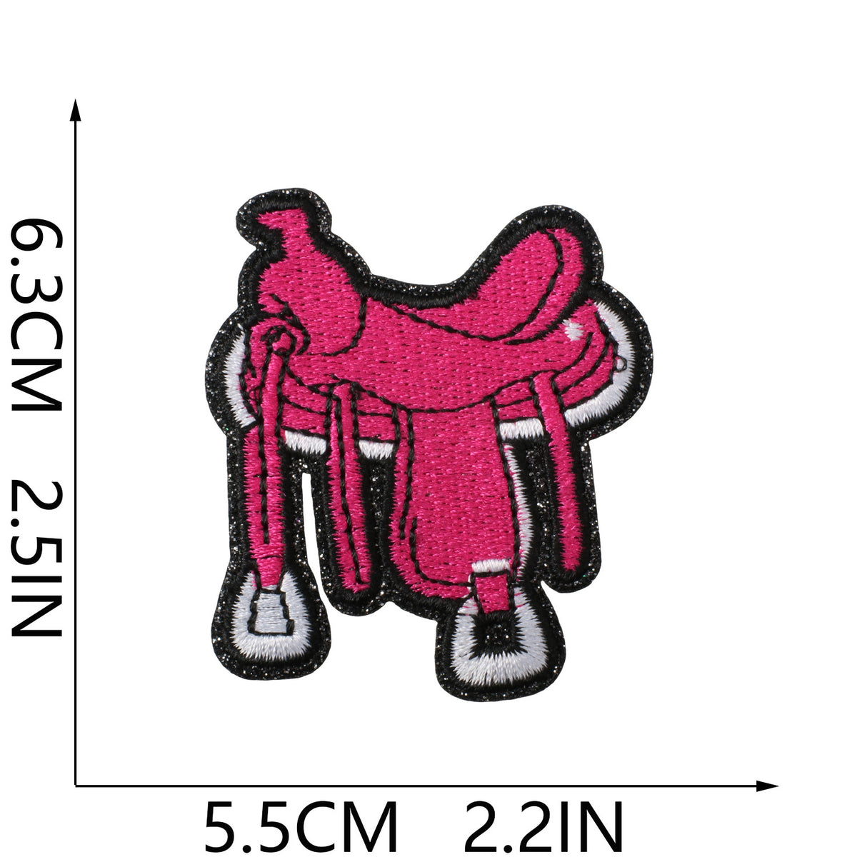 Fuchsia Bohemian Embroidered Iron-On Patch