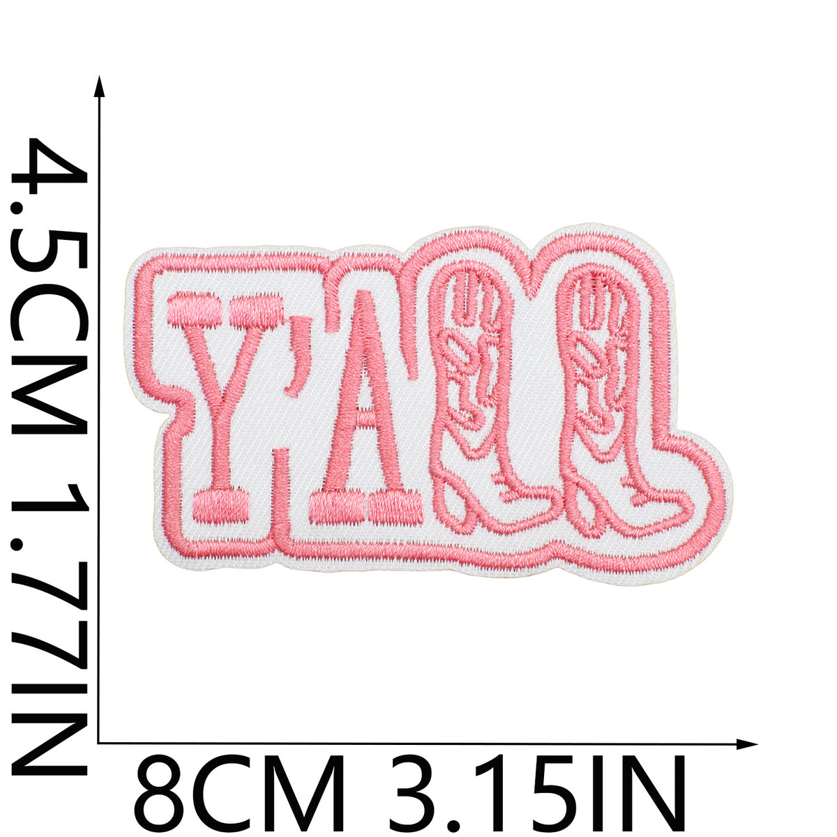 Red Flame Pink Western Cowgirl Iron-On Patch